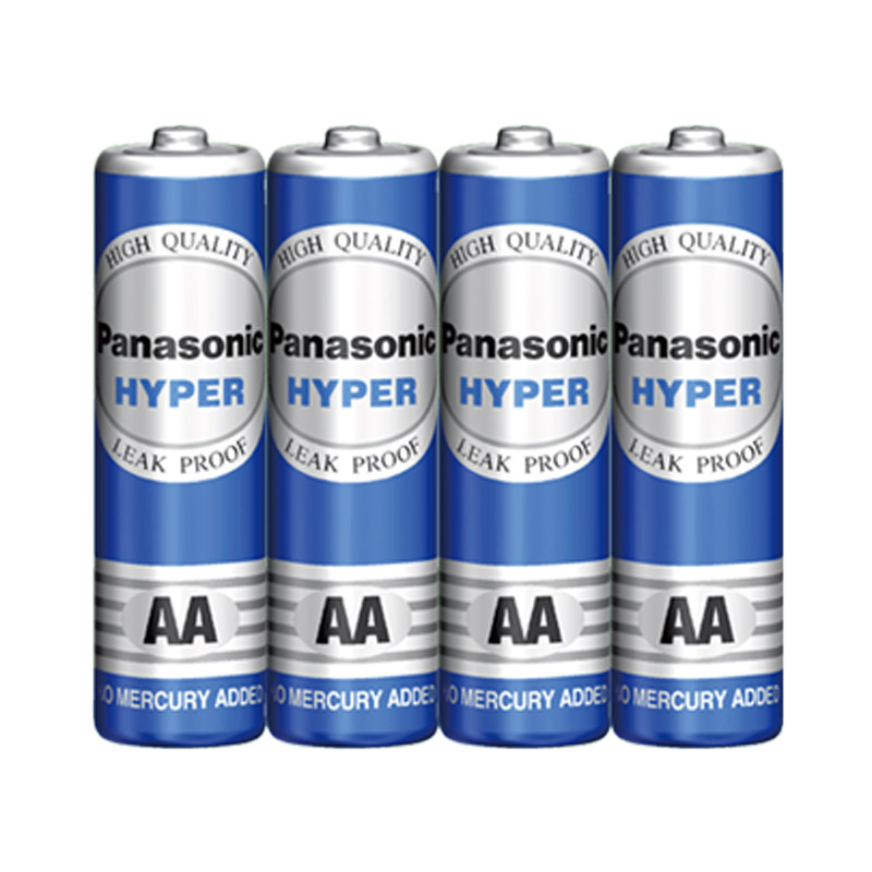 باتری چهارتایی قلمی Panasonic Hyper R6UT/4S 1.5V AA بسته 60 عددی