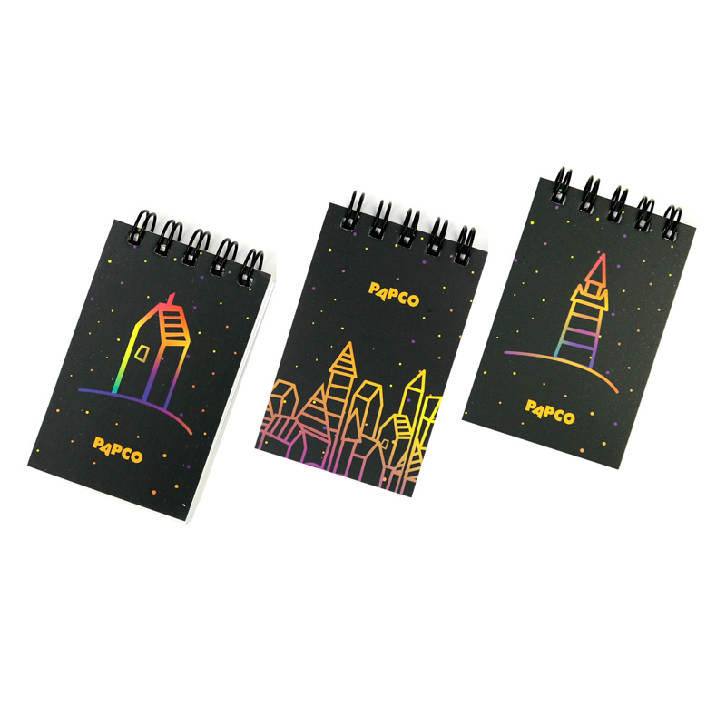 دفترچه یادداشت 80 برگ زمینه تیره پاپکو Papco NB-685 بالا بازشو