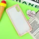قاب رزینی PC سامسونگ Galaxy A02 / M02 پاپ سوکت دار محافظ لنزدار صورتی