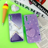 قاب رزینی PC سامسونگ Galaxy A02 / M02 پاپ سوکت دار محافظ لنزدار یاسی