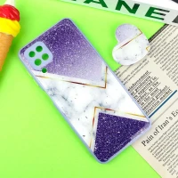 قاب رزینی PC سامسونگ Galaxy A12 پاپ سوکت دار محافظ لنزدار یاسی