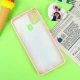 قاب رزینی PC سامسونگ Galaxy A21s پاپ سوکت دار محافظ لنزدار صورتی