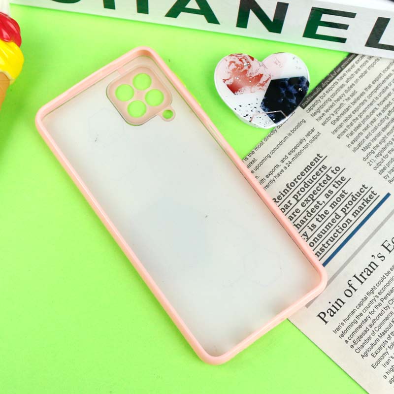 قاب PC محافظ لنزدار رزین پاپ سوکت دار صورتی Samsung Galaxy A22 4G
