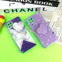 قاب رزینی PC سامسونگ Galaxy A22 4G پاپ سوکت دار محافظ لنزدار یاسی