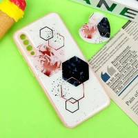 قاب رزینی PC سامسونگ Galaxy A30s / A50s پاپ سوکت دار محافظ لنزدار صورتی