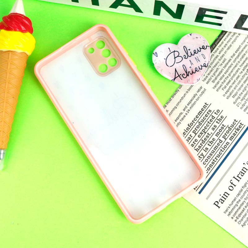قاب PC محافظ لنزدار رزین پاپ سوکت دار صورتی Samsung Galaxy A31
