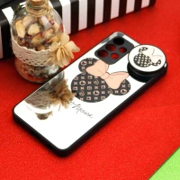 قاب محافظ لنزدار آینه ای + پاپ سوکت طرح میکی موس Samsung Galaxy A32 4G