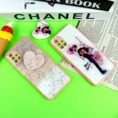 قاب رزینی PC سامسونگ Galaxy A51 پاپ سوکت دار محافظ لنزدار صورتی