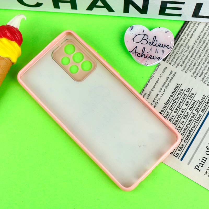قاب رزینی PC سامسونگ Galaxy A52 / A52s پاپ سوکت دار محافظ لنزدار صورتی
