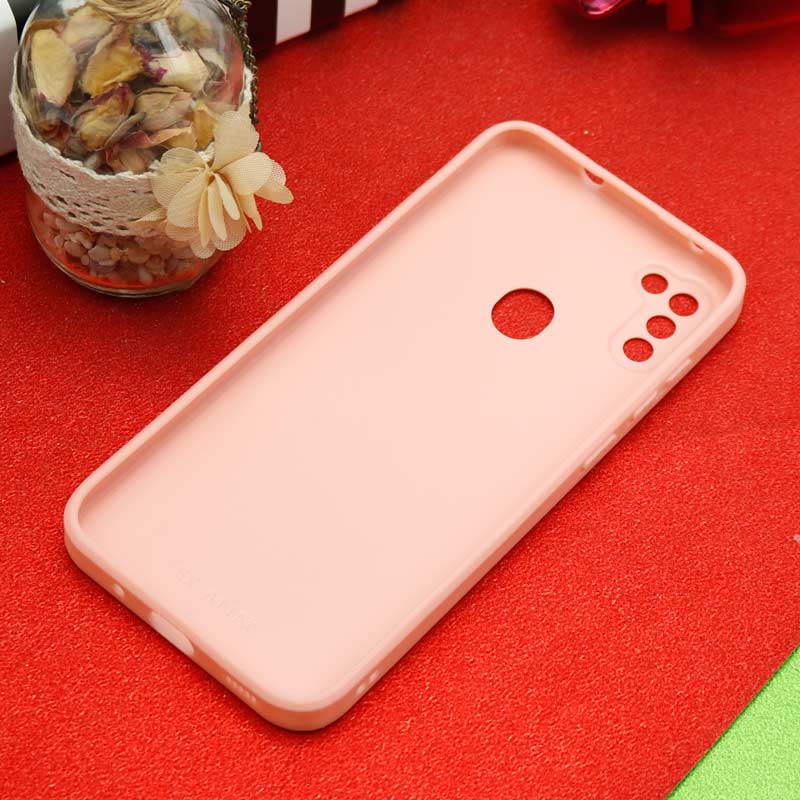 قاب محافظ لنزدار آینه ای + پاپ سوکت طرح قلب صورتی Samsung Galaxy A11