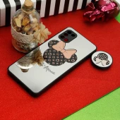 قاب محافظ لنزدار آینه ای + پاپ سوکت طرح میکی موس Samsung Galaxy A31