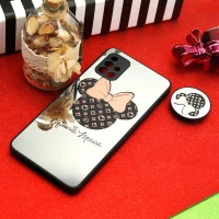 قاب محافظ لنزدار آینه ای + پاپ سوکت طرح میکی موس Samsung Galaxy A51
