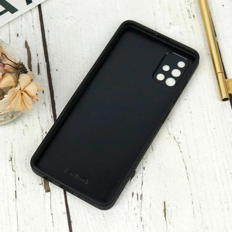 قاب محافظ لنزدار آینه ای + پاپ سوکت طرح LV مشکی Samsung Galaxy A51