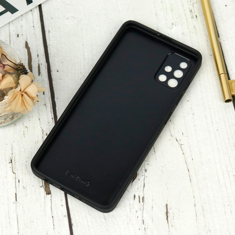 قاب محافظ لنزدار آینه ای + پاپ سوکت طرح LV مشکی Samsung Galaxy A51
