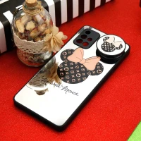 قاب محافظ لنزدار آینه ای + پاپ سوکت طرح میکی موس Samsung Galaxy A71