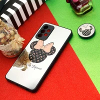 قاب محافظ لنزدار آینه ای + پاپ سوکت طرح میکی موس Samsung Galaxy A72