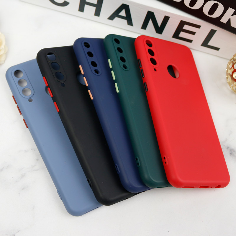 قاب محافظ لنزدار سیلیکونی دکمه رنگی Huawei Y6p
