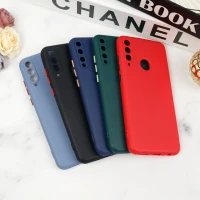 قاب محافظ لنزدار سیلیکونی دکمه رنگی Huawei Y6p