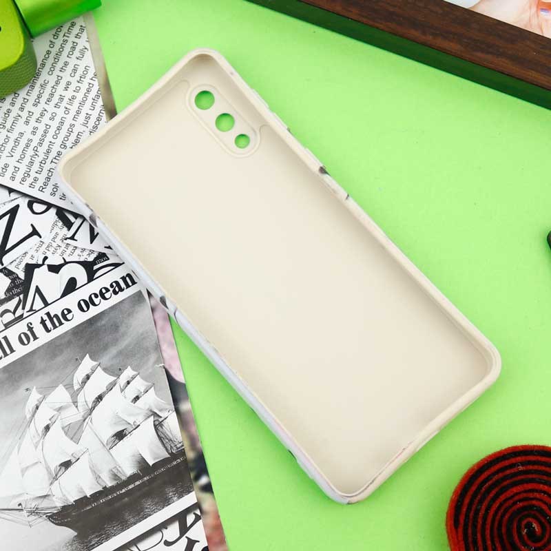 قاب سیلیکونی محافظ لنزدار طرح گل Samsung Galaxy A02