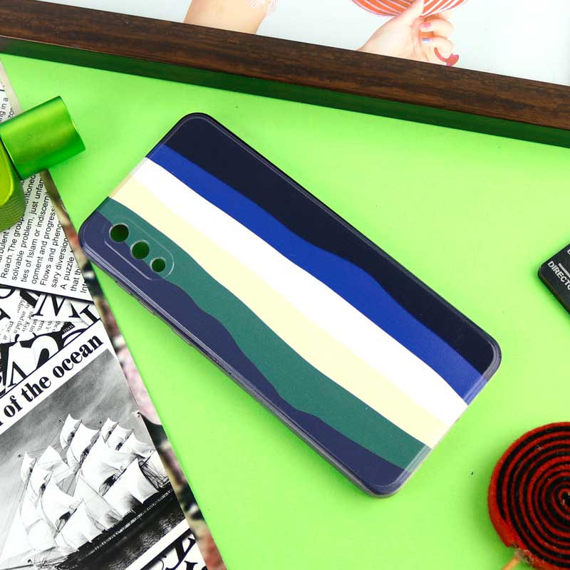 قاب سیلیکونی محافظ لنزدار طرح رنگین کمانی Samsung Galaxy A02