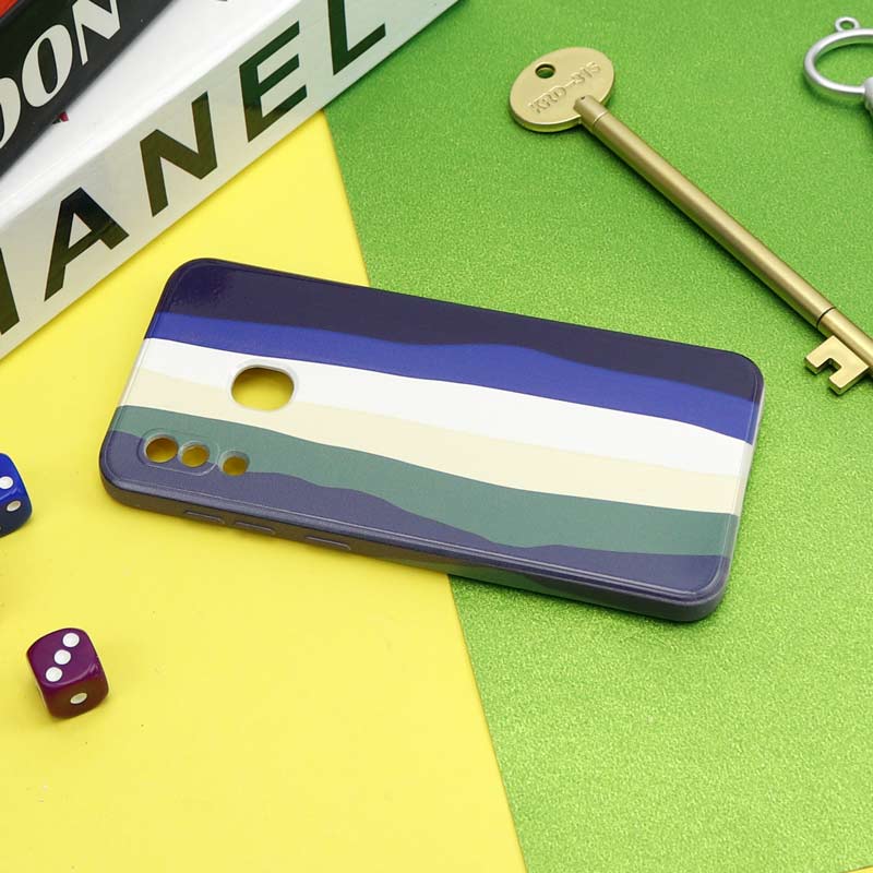 قاب سیلیکونی محافظ لنزدار طرح رنگین کمانی Samsung Galaxy A20/A30