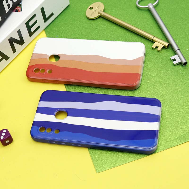 قاب سیلیکونی محافظ لنزدار طرح رنگین کمانی Samsung Galaxy A20/A30