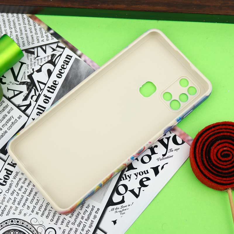 قاب سیلیکونی محافظ لنزدار طرح آبرنگی Samsung Galaxy A21s