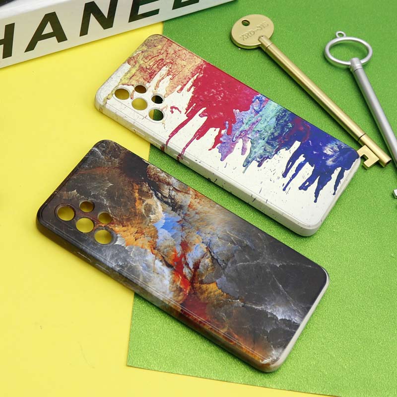 قاب سیلیکونی محافظ لنزدار طرح آبرنگی Samsung Galaxy A32 4G