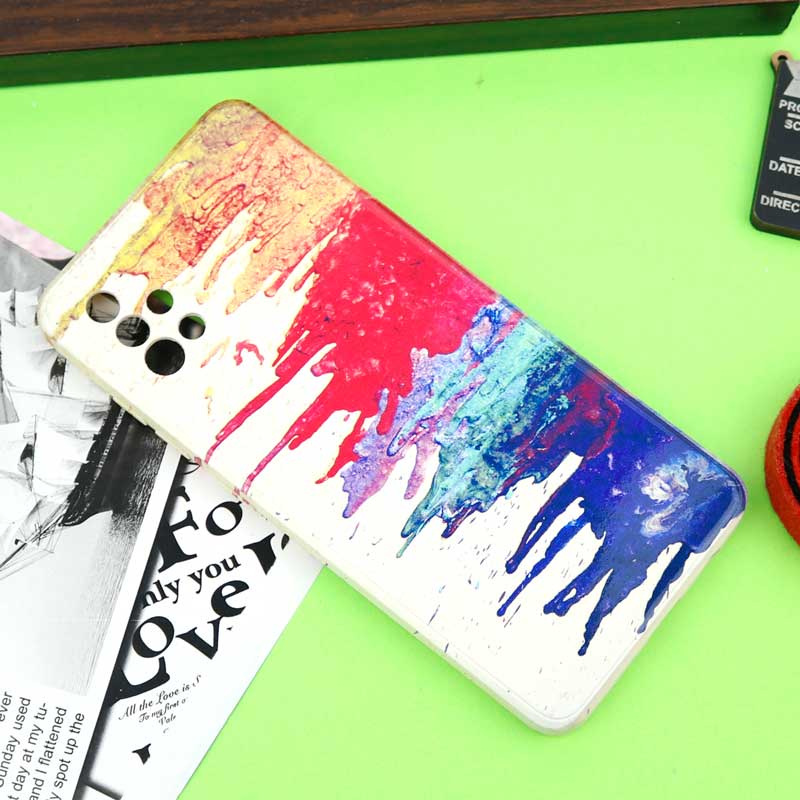 قاب سیلیکونی محافظ لنزدار طرح آبرنگی Samsung Galaxy A51