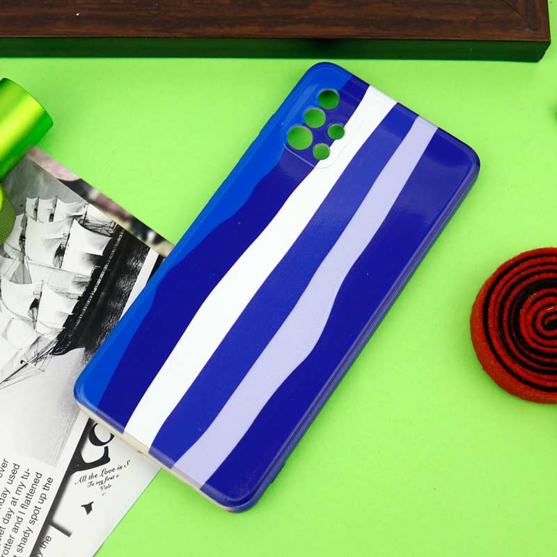 قاب سیلیکونی محافظ لنزدار طرح رنگین کمانی Samsung Galaxy A51
