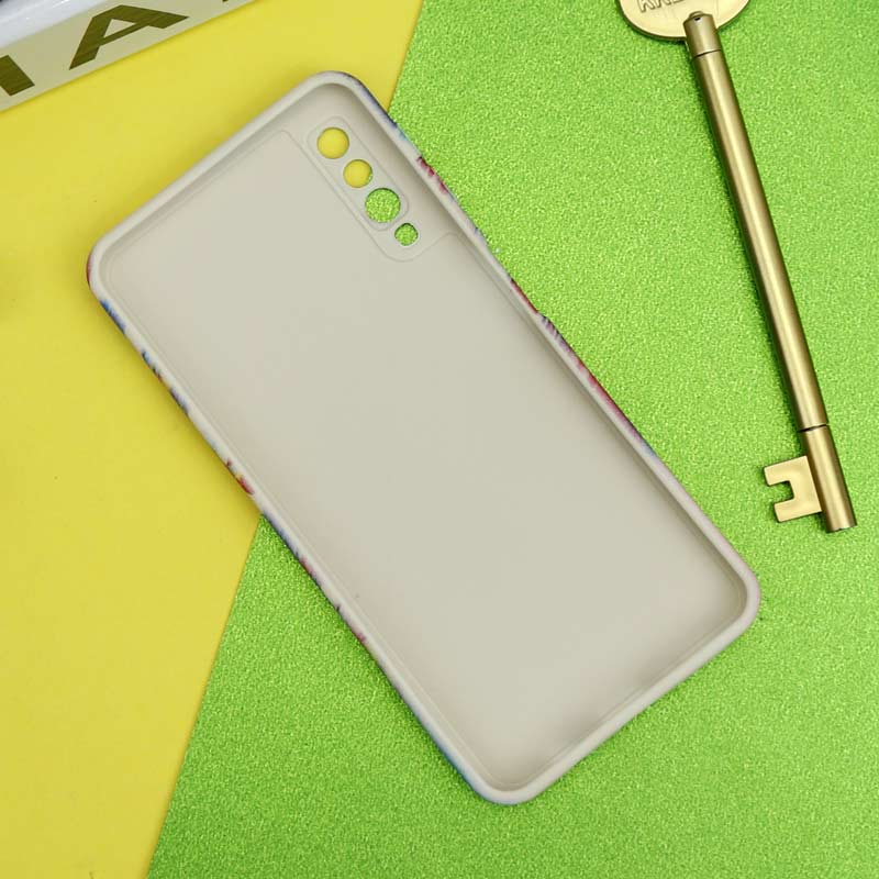 قاب سیلیکونی محافظ لنزدار طرح آبرنگی Samsung Galaxy A7 2018