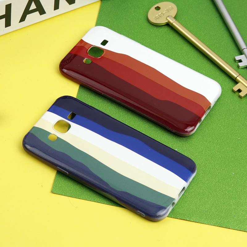 قاب سیلیکونی محافظ لنزدار طرح رنگین کمانی Samsung Galaxy J5