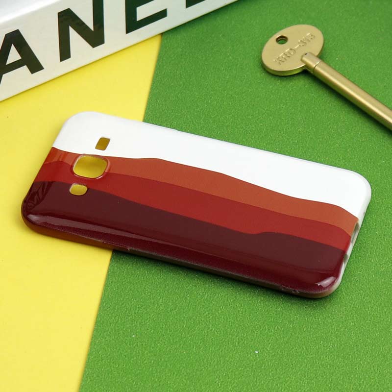 قاب سیلیکونی محافظ لنزدار طرح رنگین کمانی Samsung Galaxy J5