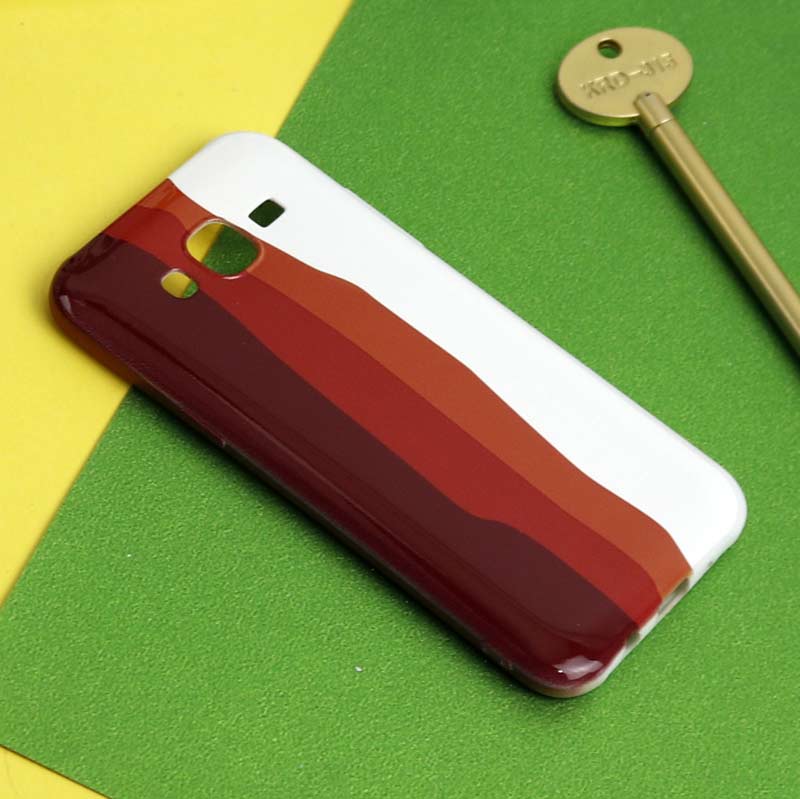 قاب سیلیکونی محافظ لنزدار طرح رنگین کمانی Samsung Galaxy J5