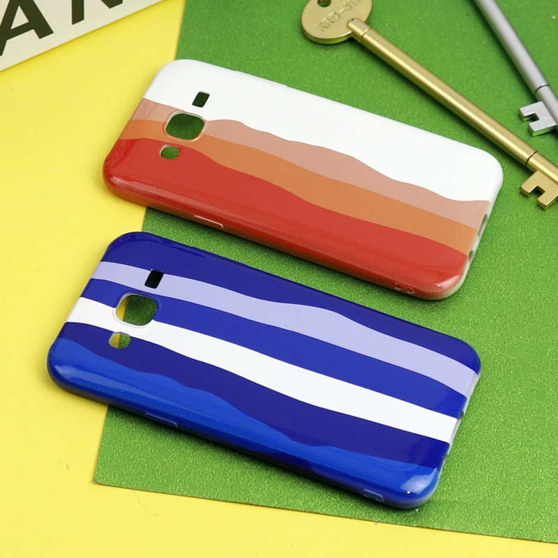 قاب سیلیکونی محافظ لنزدار طرح رنگین کمانی Samsung Galaxy J5