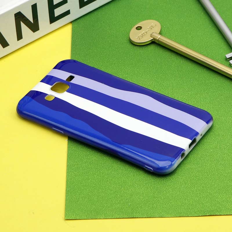 قاب سیلیکونی محافظ لنزدار طرح رنگین کمانی Samsung Galaxy J7
