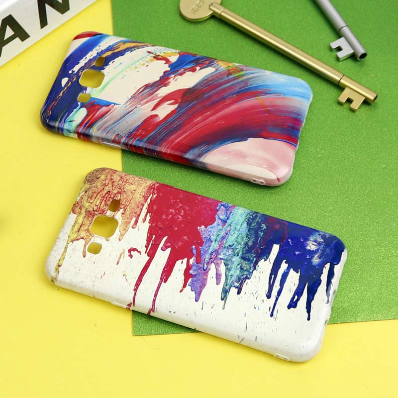 قاب سیلیکونی محافظ لنزدار طرح آبرنگی Samsung Galaxy J7