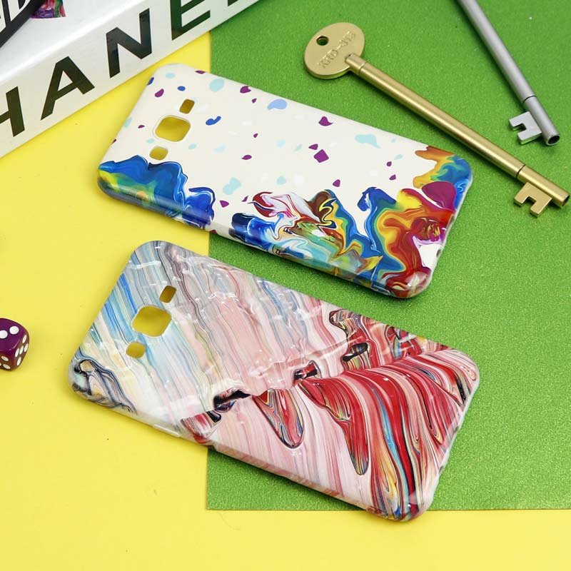 قاب سیلیکونی محافظ لنزدار طرح آبرنگی Samsung Galaxy J7