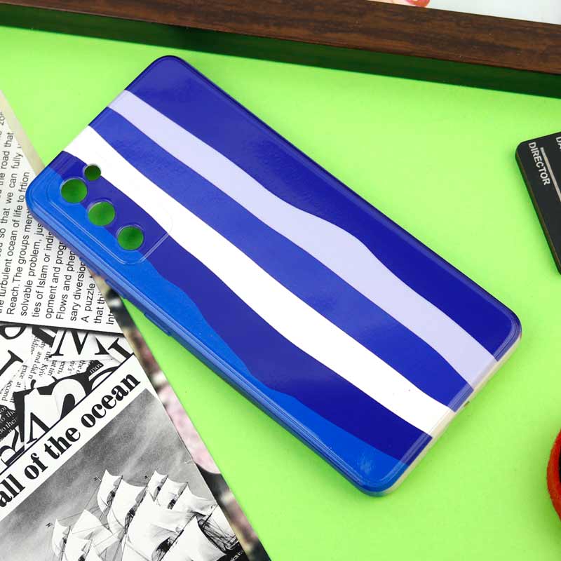 قاب سیلیکونی محافظ لنزدار طرح رنگین کمانی Samsung Galaxy S20 FE