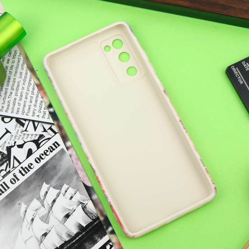 قاب سیلیکونی محافظ لنزدار طرح آبرنگی Samsung Galaxy S20 FE