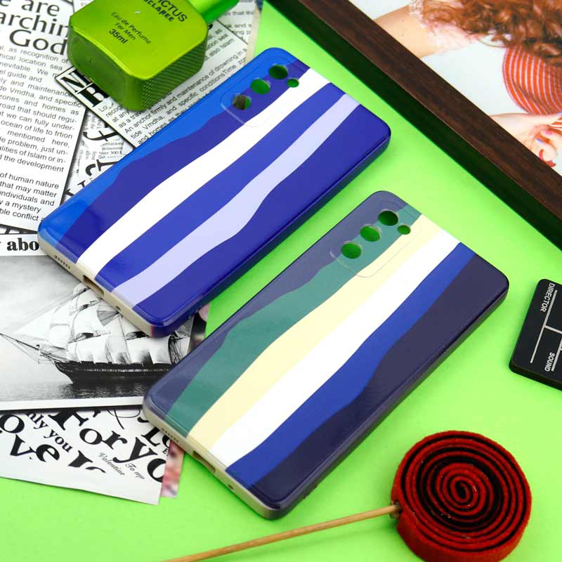 قاب سیلیکونی محافظ لنزدار طرح رنگین کمانی Samsung Galaxy S20 FE