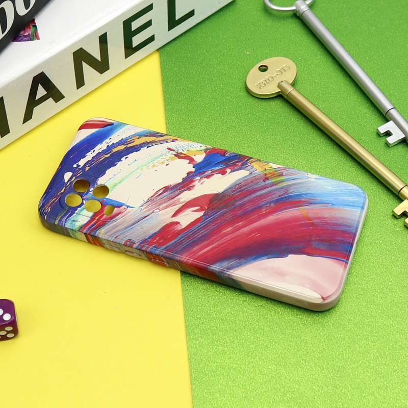 قاب سیلیکونی محافظ لنزدار طرح آبرنگی Xiaomi Mi 10 Lite