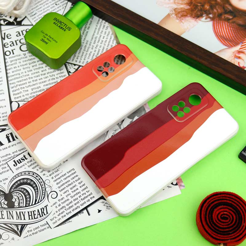 قاب سیلیکونی محافظ لنزدار طرح رنگین کمانی Xiaomi Mi 10T