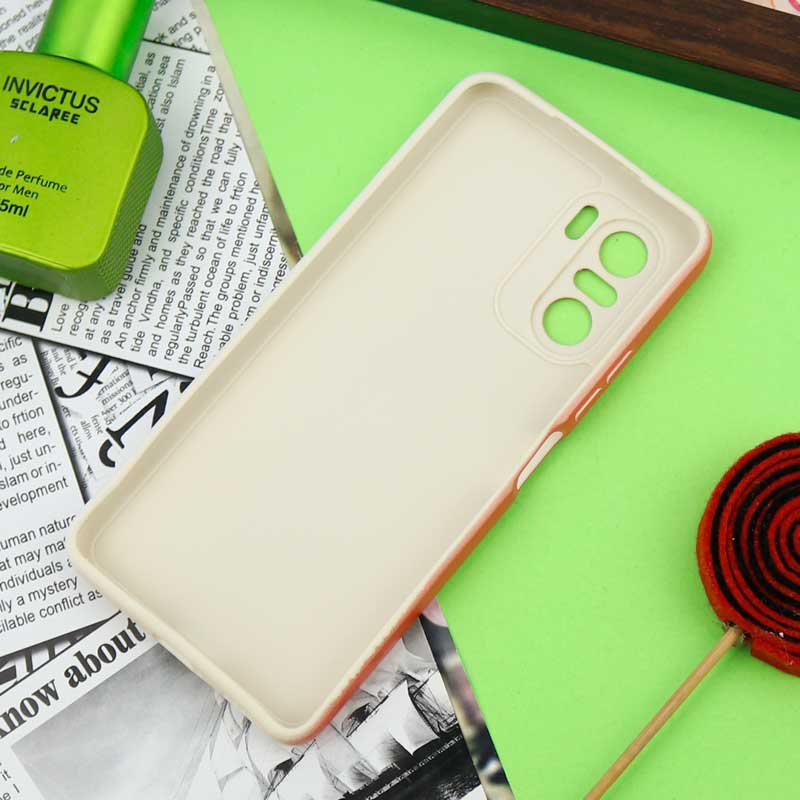 قاب سیلیکونی محافظ لنزدار طرح رنگین کمانی Xiaomi Poco F3