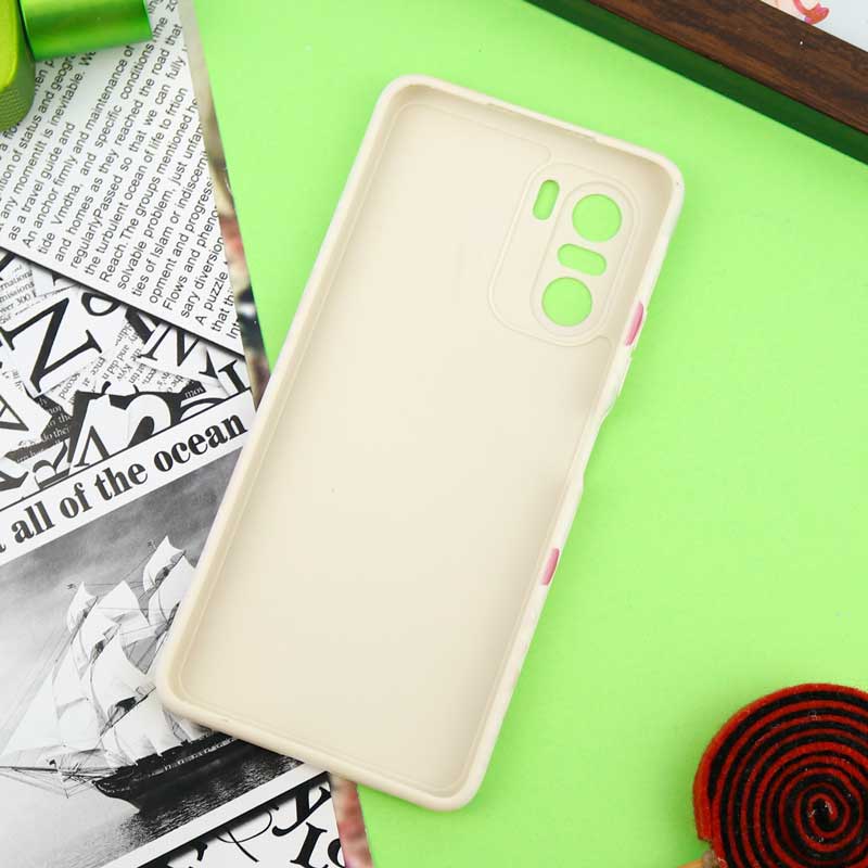 قاب سیلیکونی محافظ لنزدار طرح گل Xiaomi Poco F3