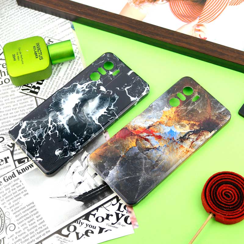 قاب سیلیکونی محافظ لنزدار طرح آبرنگی Xiaomi Poco F3