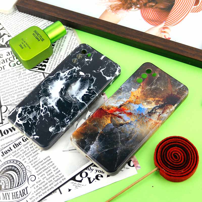 قاب سیلیکونی محافظ لنزدار طرح آبرنگی Xiaomi Poco M3