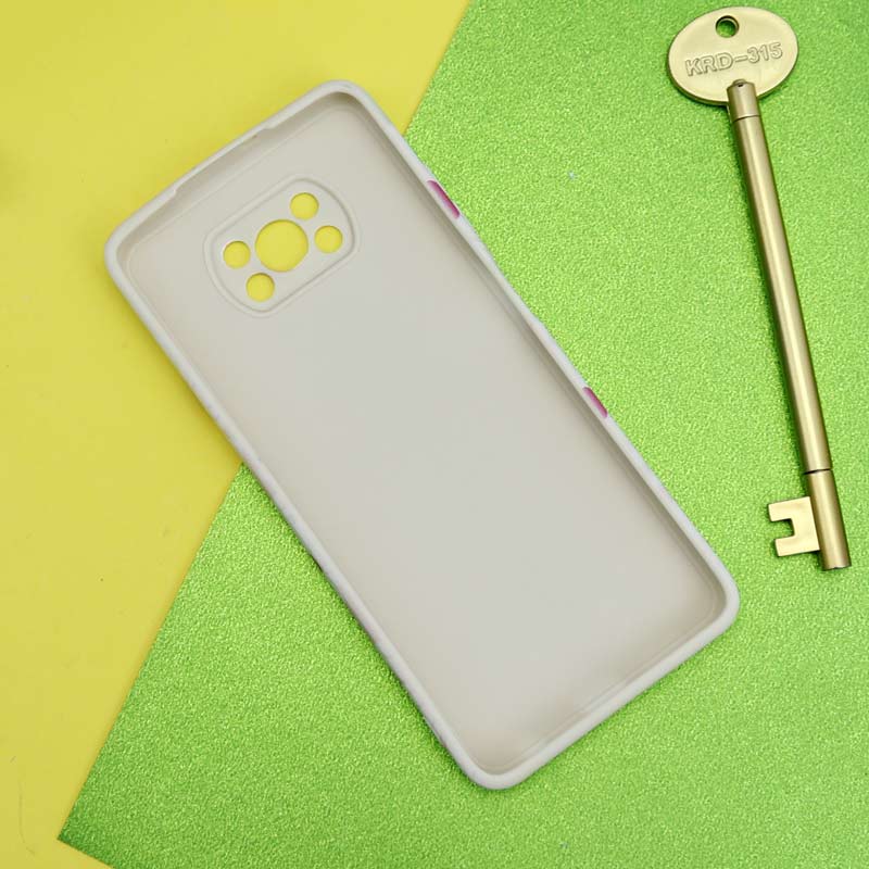 قاب سیلیکونی محافظ لنزدار طرح گل Xiaomi Poco X3