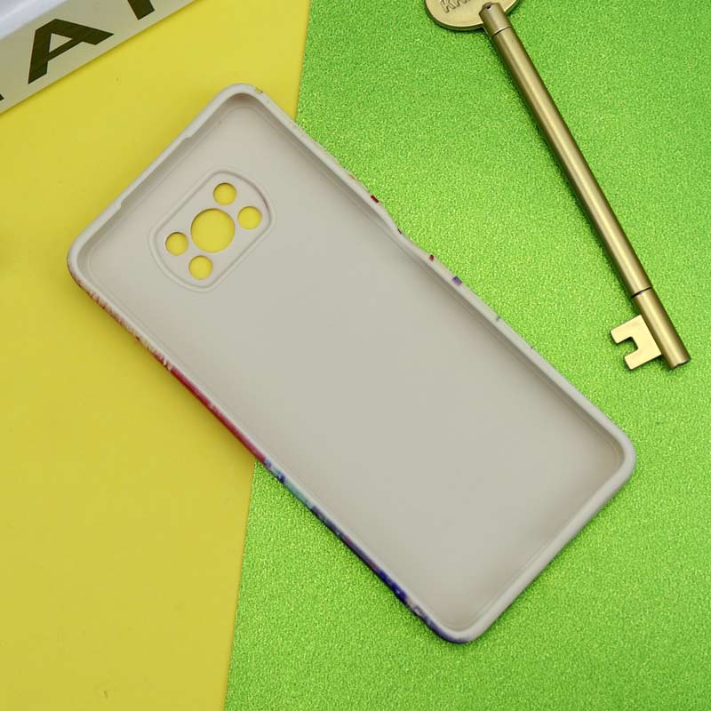قاب سیلیکونی محافظ لنزدار طرح آبرنگی Xiaomi Poco X3