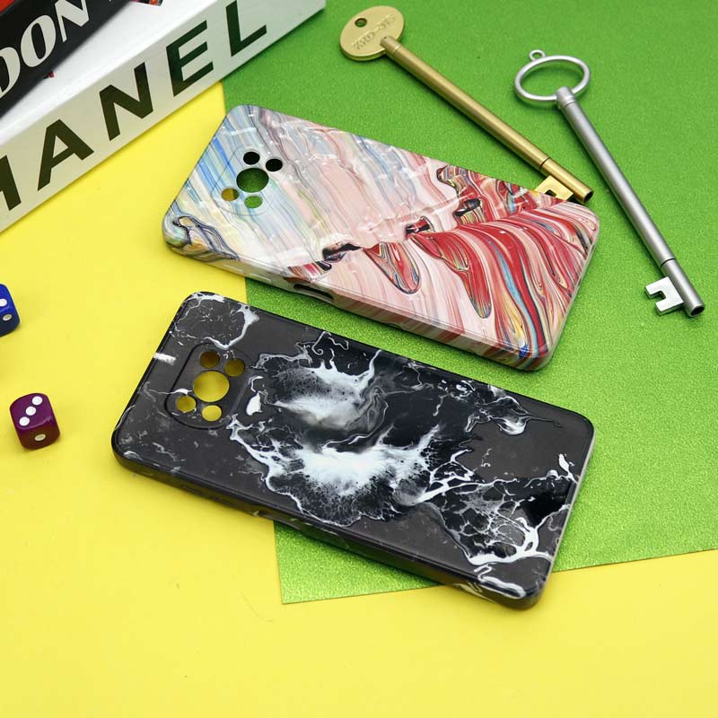 قاب سیلیکونی محافظ لنزدار طرح آبرنگی Xiaomi Poco X3